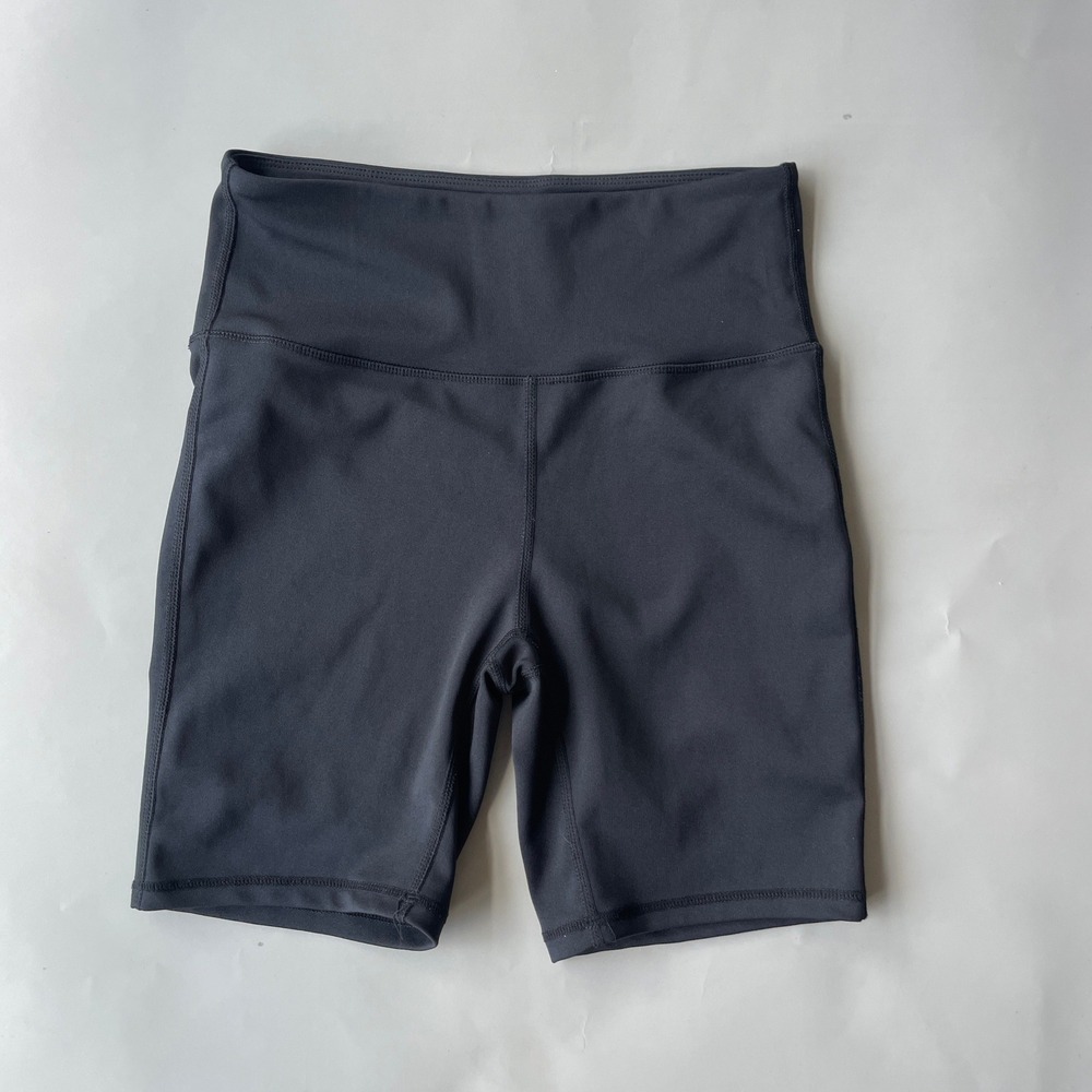 Laundry by Shelli Segal Womens Black High Waisted Biker Shorts Athletic Small